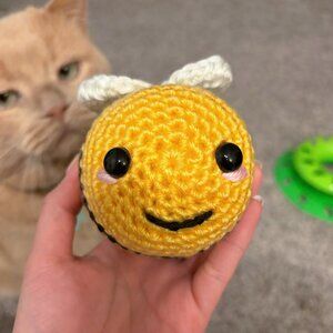Handmade Crochet Bumble Bee Plushie – Cute Stuffed Animal